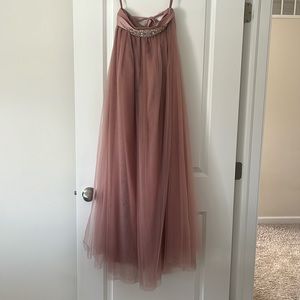 Tulle skirt with belt - dusty rose